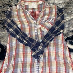 Super cute and fun multi print flannel for fall!